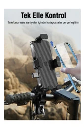 Powertec Darbe emici telefon tutucu motosiklet scooter için 4-7inç telefonları destekler - 2