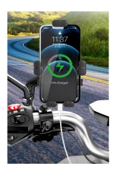 resolut Darbe emici telefon tutucu motosiklet scooter için 4-7inç telefonları destekler thumbnail 3
