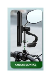 resolut Suporte Motosiklet - Bisiklet Telefon Tutucu Kapalı Model 7 Inch AYNA Bağlantılı ( Xl Büyük Boy ) - 4