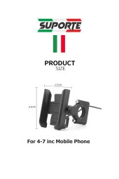 SUPORTE Motosiklet Telefon Tutucu Usb Şarjlı Alüminyum Alaşım Gidon Bağlantılı thumbnail 8