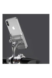 resolut Bisiklet - Motorsiklet - Mtv Telefon Tutucu Metal Gidon Bağlantılı Siyah thumbnail 5