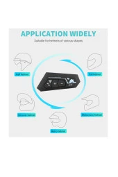 Tristar Bt22 Kask Kulaklığı Bt Interkom Sistemi Su Geçirmez Bluetooth 5.0 Yeni Model 22siyah - 5