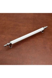 Şehzade Beyaz Krom Mobilya Dolap Tv Ünitesi Vestiyer Yatak Odası Mutfak Çekmece Kulpu 128 Mm 5 Adet thumbnail 1