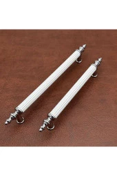 Şehzade Beyaz Krom Mobilya Dolap Tv Ünitesi Vestiyer Yatak Odası Mutfak Çekmece Kulpu 128 Mm 5 Adet thumbnail 3