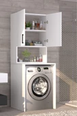 Moonlife Üst Dolaplı Çok Amaçlı Çamaşır Makinesi Dolabı Beyaz - 2
