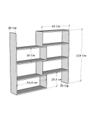 Moonlife Pisagor Kitaplık Beyaz thumbnail 4