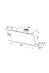 Davlumbaz FMY 907 FM BK/XS Black Glass+Inox - 3