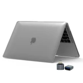 Macbook Pro Kılıf 13inç M1-M2, Kristalline İz Yapmaz A1706 A1708 A1989 A2159 A2251 A2289 A2338 ile Uyumlu thumbnail 1