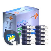 Dymo Letratag Etiket Yazcı ve 10 Adet EcotagPlus Şerit Etiket 12 mm x 4 mt Plastik Sarı - 3