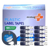 Dymo Letratag Etiket Yazcı ve 10 Adet EcotagPlus Şerit Etiket 12 mm x 4 mt Plastik Seffaf - 3