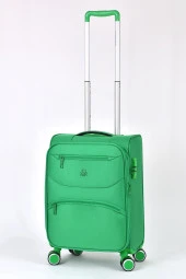 United Colors Of Benetton Ultra Light Kumaş Kabin Boy Valiz Yeşil BNT2400 thumbnail 1