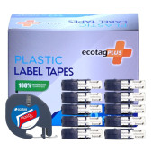 Dymo Letratag Etiket Yazcı ve 10 Adet EcotagPlus Şerit Etiket 12 mm x 4 mt Plastik Kırmızı - 3
