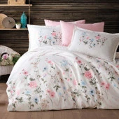 Ranforce 100% Pamuk Tek Kişilik Nevresim Takımı Palitra Pudra V1 thumbnail 1