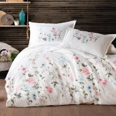 Ranforce 100% Pamuk Tek Kişilik Nevresim Takımı Palitra Pudra V1 thumbnail 2