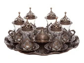 6'LI ÇAY SETİ ANTİK BAKIR GRUPLAR - 1