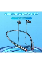 kablosuz kulaklıklar boyun bandı Bluetooth 5.2 kulaklık Mic ile spor kulaklık gürültü azaltma - 1