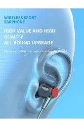 kablosuz kulaklıklar boyun bandı Bluetooth 5.2 kulaklık Mic ile spor kulaklık gürültü azaltma - 6