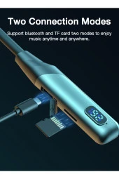 Uzun Ömürlü Spor Boyun Bandı Kulaklıklar Kablosuz Bluetooth 5.3 LED Ekran HIFI - 5