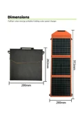 Güneş Paneli Katlanabilir Portatif Solar 30w Su Geçirmez Hızlı Şarj Özellikli - 3