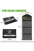Kamp güneş panelli 21 W solar katlanabilir güneş enerjisi şarj cihazı - 4