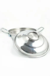 Alüminyum Kulplu Kapaklı 34cm Kızartma Haşlama Tenceresi thumbnail 2