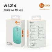 Lenovo Lecoo WS214 Kablosuz Mouse Turkuaz - 4
