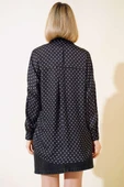 Nokta Desenli Gömlek Siyah - 3
