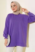 İki İplik Düz Tunik Mor thumbnail 1
