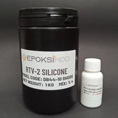 RTV 2 KALIP SİLİKONU 1. SINIF  YUMUŞAK SIVI SİLİKON 1 KG 10 SHORE BEYAZ RENK - 1
