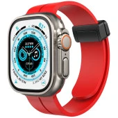 Cda Store Apple Watc 38-40-41 mm Uyumlu Stylısh Mıknatıslı Silikon Kordon - 8