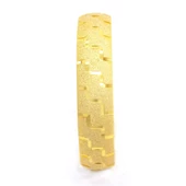 Altın Kaplama Desenli Simli Bilezik 1.5 cm BLZ-3043 - 4
