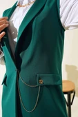 Önü Düğmeli Yelek Zümrüt thumbnail 4