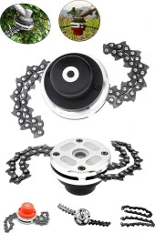 Stanvolt Motorlu Tırpan Universal Metal Başlık | Zincirli Tırpan Aparatı Başlığı Ot Çalı Biçme Seti - 2