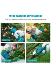 Profesyonel Çift Akülü Kömürsüz Motor Dijital Emniyetli Akülü Dal Kesme Makası - 4