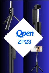 Qpen ZP23 Ayarlanabilir BT 4.0 Kontrollü Tripodlu Selfie Çubuğu thumbnail 2
