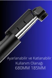 Qpen ZP23 Ayarlanabilir BT 4.0 Kontrollü Tripodlu Selfie Çubuğu thumbnail 5