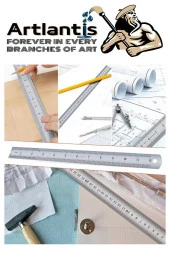 Çelik Cetvel 30 cm ve Kretuar Bıçağı 5 Yedek Bıcaklı 1 Adet Paslanmaz Çelik Metal Çetvel 30 Santimetre - 6