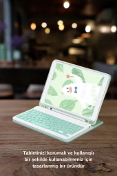 Qpen Samsung Galaxy X800 Tab S8 Plus Uyumlu 12.4 inç Klavyeli Tablet Kılıf thumbnail 10