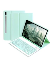 Qpen Samsung Galaxy X800 Tab S8 Plus Uyumlu 12.4 inç Klavyeli Tablet Kılıf thumbnail 11