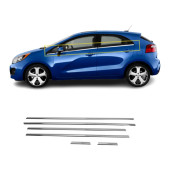 Kia Rio Hb Uyumlu Kasa Krom Cam Çıtası 6 Parça ( 2011-2017  )Paslanmaz Çelik - 1