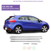 Kia Rio Hb Uyumlu Kasa Krom Cam Çıtası 6 Parça ( 2011-2017  )Paslanmaz Çelik - 3