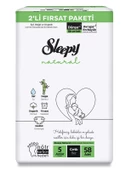 Sleepy Natural Bebek Bezi 2'Li Fırsat Paketi 5 Beden 58 Adet - 1