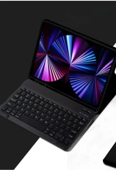 Qpen Samsung Galaxy X200 Tab A8 Uyumlu 10.5 inç Klavyeli Tablet Kılıf thumbnail 3