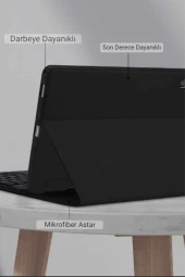 Qpen Samsung Galaxy X200 Tab A8 Uyumlu 10.5 inç Klavyeli Tablet Kılıf thumbnail 6