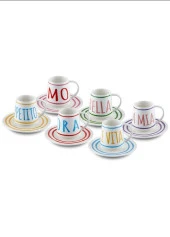 The Mia CUP0058 Ti Amo 6 Lı Türk Kahve Fincan Takımı 100 cc - 1