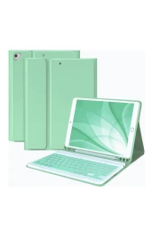 Qpen iPad 10.2 inç (9.nesil) Uyumlu Klavyeli Tablet Kılıfı thumbnail 1