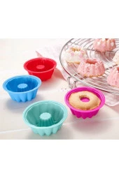 6 Adet Mini Silikon Kek Pasta Kalıbı Muffin Cupcake Renkli Kalıplar - 3