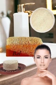3'lü Gözenek Temizleme Sivilce Leke Akne Ölü Deri Peeling Ruşur Taşı Masaj Etkili Lifli Ballı Sabun - 4