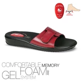 Ceyo 9200-12 Hafızalı Jelli Taban  Kadın Terlik Kırmızı - 1