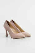 Kadın Süet Kadeh Topuklu Sivri Burun Ayakkabı thumbnail 2